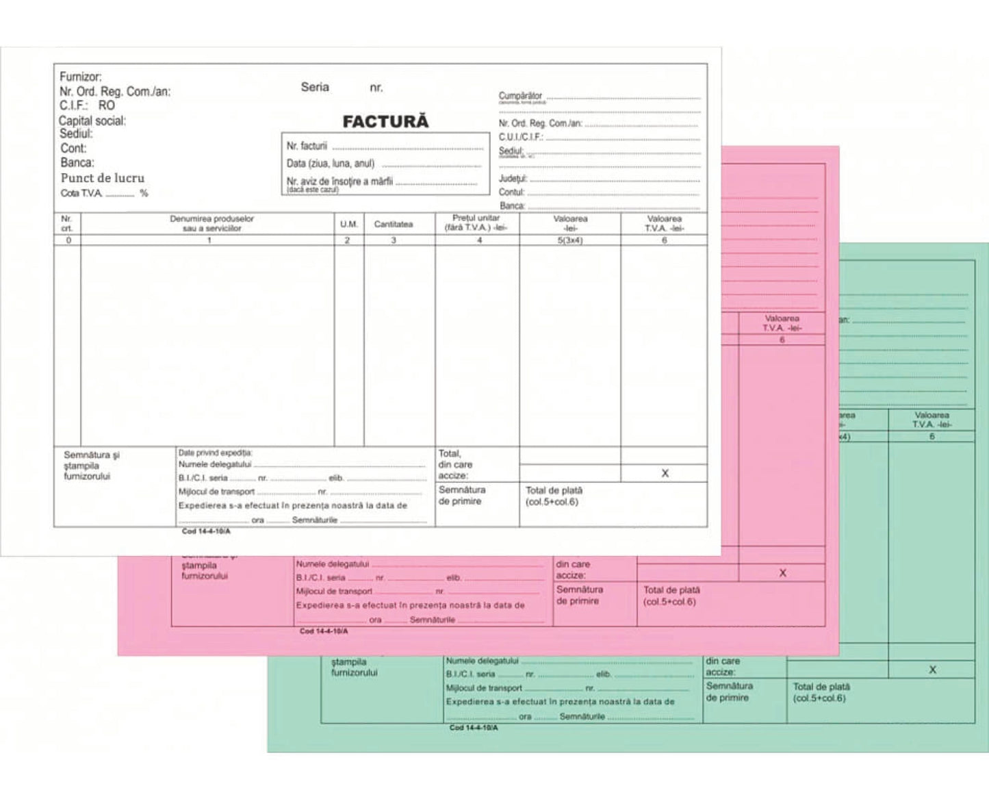 Facturier A5, personalizat