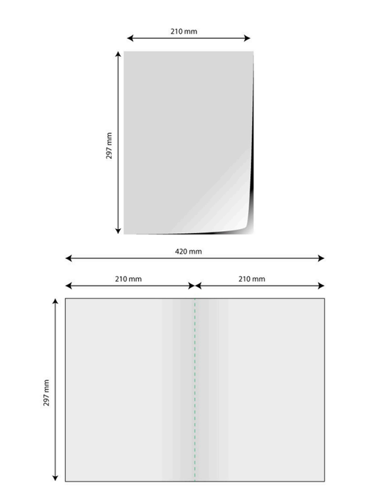 Pliante A4 (format închis) - deschis A3